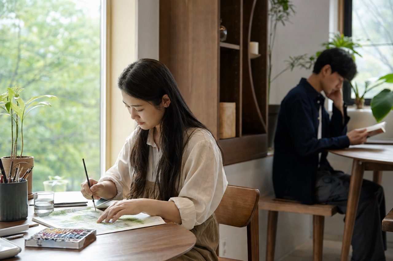 몰입 가능한 취미 활동을 즐길 수 있는 조용한 공간